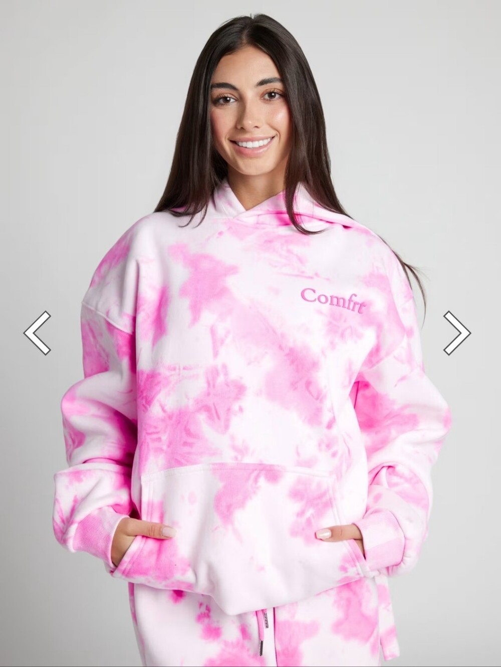 NIB Comfrt Pink Tie-Dye Hoodie